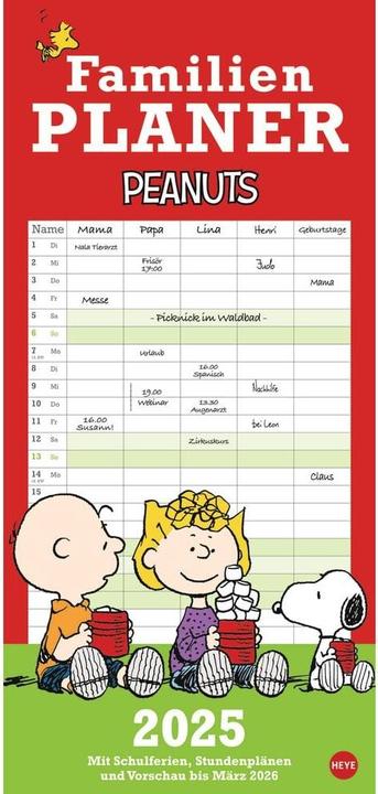 Produktbild Heye Familienplaner (21 x 45 cm, Harter Einband, Deutsch)