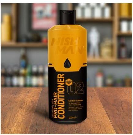 Actual product image Nishman 02 Pro-Hair Shampoo Keratin Complex 400ml (400 ml, Liquid shampoo)