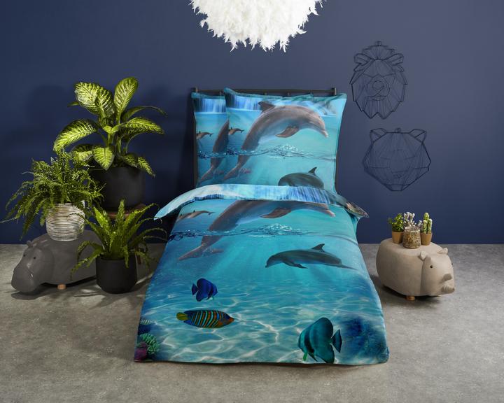 Produktbild Good Morning Delfin (Bettwäsche Set, 135 x 200 cm, 80 x 80 cm)