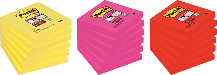Image du produit Post-it Super Sticky Sticky Sticky Notes (76 x 76 mm)