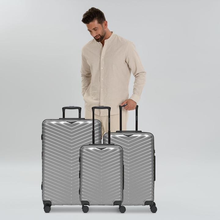 Produktbild Redolz Essentials 18 4 Rollen Kofferset 3-teilig mit Dehnfalte (226 l, XL (ab 115l))