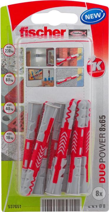 Fischer DuoPower 8x65 K (8) (8 pcs.)
