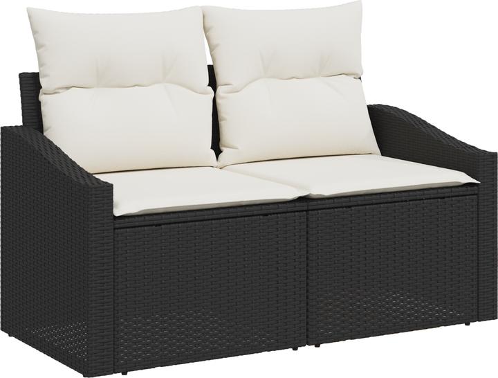 Immagine prodotto VidaXL Set di divani da giardino da 6 pezzi con cuscini in poly rattan nero