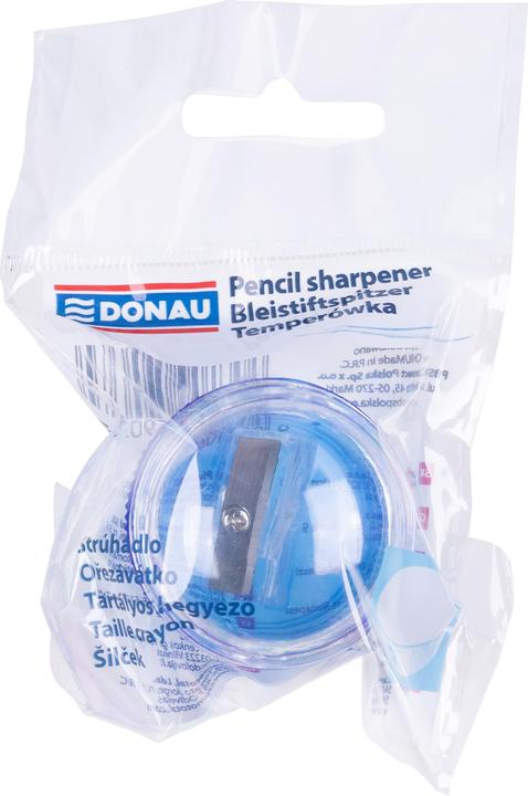Produktbild Donau Bleistiftspitzer, kunststoff, 1 loch, klein rund, farbig sortiert