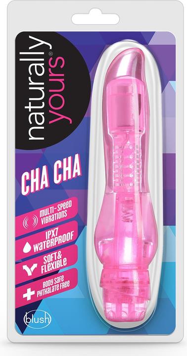 Produktbild Blush Naturally Yours Cha Cha 6 3/4 Inch Soft Bendable Multi Speed Vibrating IPX7 Submersible Waterp (Pink)