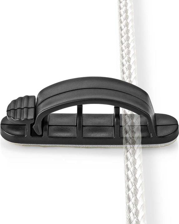Produktbild Nedis Kabelmanagement Kabelclip Gesperrt 3 Stück Silikon 55 mm Schwarz (Kunststoffkabelbinder, 55 mm, 3 Stk.)