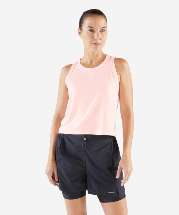 Kiprun Lauf-Tanktop kurz Damen atmungsaktiv - Run 500 rosa (XS)