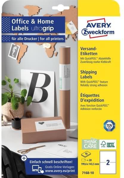 Produktbild Avery Versand-Etiketten, Home Office, Kleinpackung