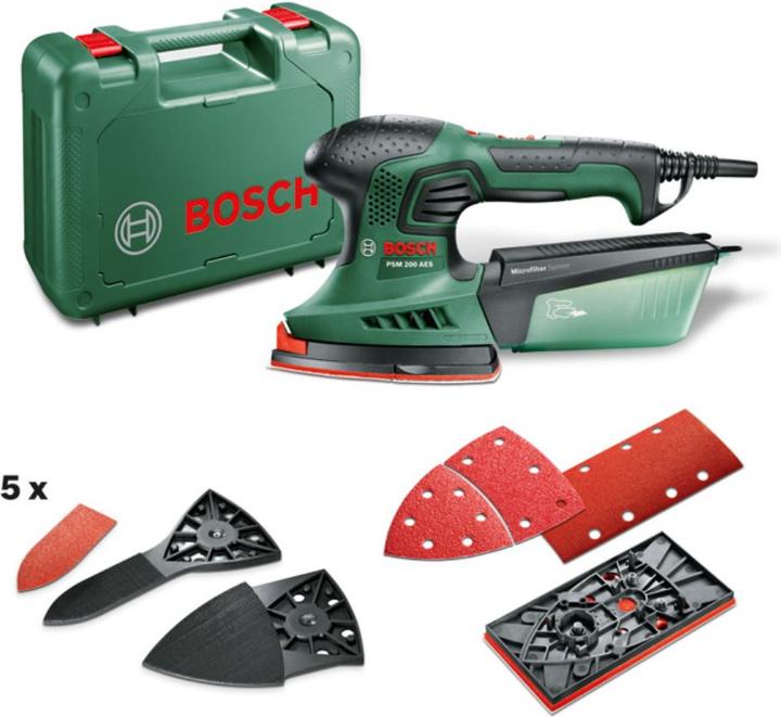 Bosch Home & Garden PSM 200 AES Set (Multischleifer, 200 W)
