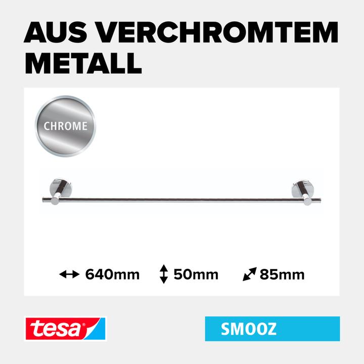 Actual product image tesa SMOOZ Towel rail incl. adhesive solution without drilling