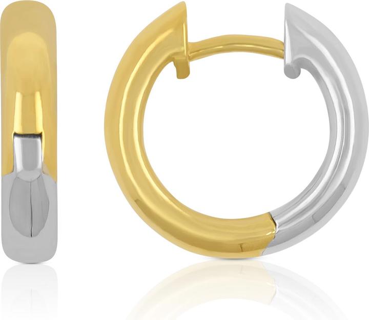 Muau Creolen (750, Weissgold, 18 K Gelbgold)