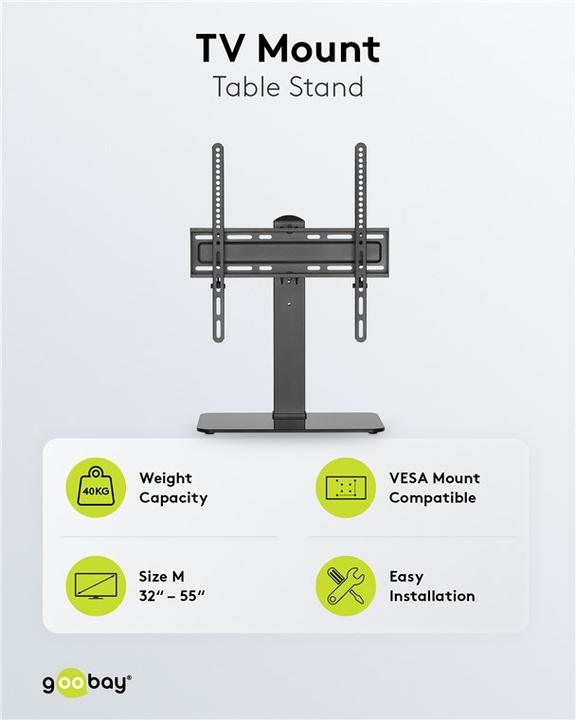 Produktbild Goobay TV-Standfuss Basic Fix (Universal, 55", 40 kg)