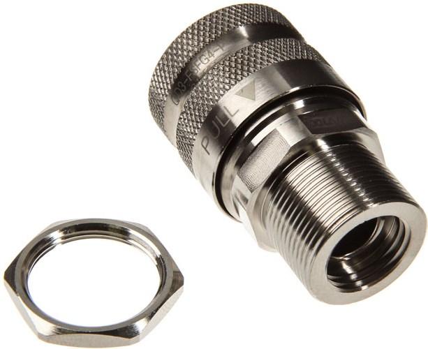Actual product image Koolance QD3 Quick connect bulkhead straight female to G1/4 in. male - no-spill