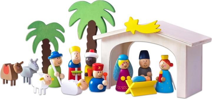 Produktbild Weihnachtskrippe aus Holz