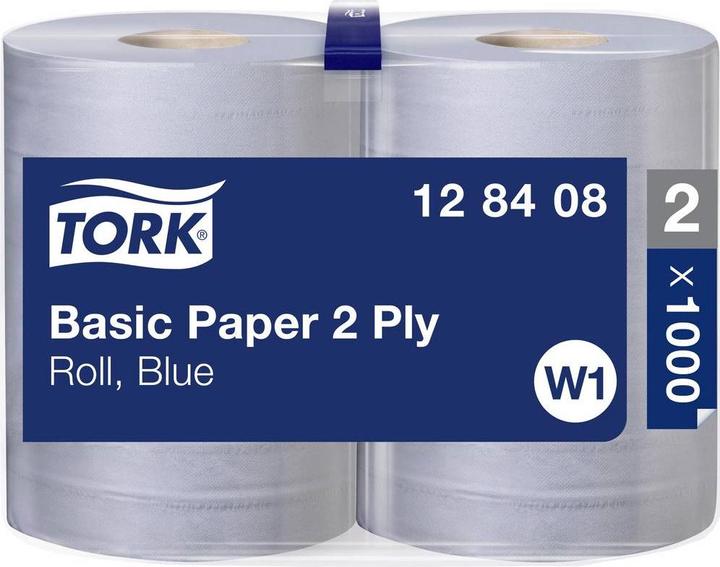 Actual product image Tork Standard Paper Wipes, Roll Blue W1 128408 (2 x)