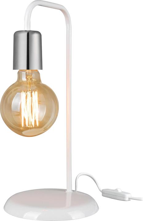 Actual product image Lux.Pro Lancaster table lamp E27 metal white / chrome (E27)