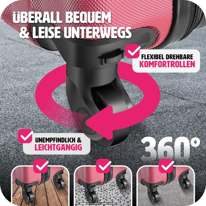 Produktbild tectake Hartschalenkofferset (95 l, M (50 - 90l), L (90 - 115l))