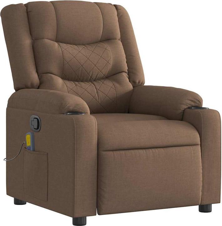 VidaXL Massagesessel Braun Stoff