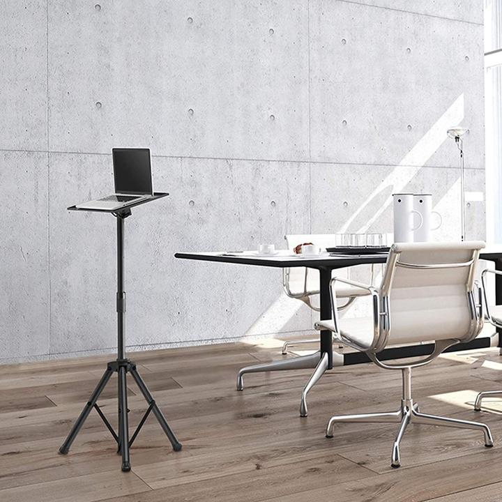Immagine prodotto Techly treppiede per notebook o proiettore nero altezza regolabile 70-120cm ripiano 40x30cm carico
