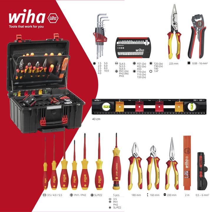 Image du produit Wiha Werkzeugkoffer XL2 Trolley electr 60tlg (60 pièces)