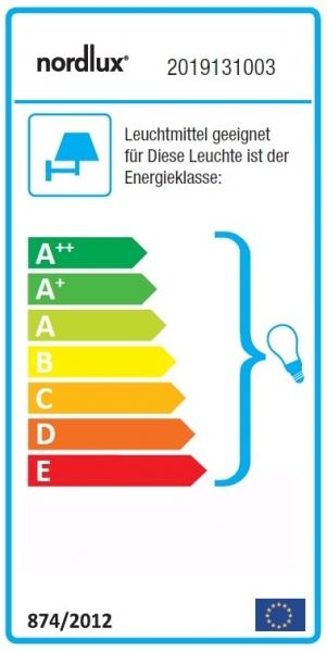 Label énergétique Nordlux Aleria, applique murale, noir (GU10, IP44)