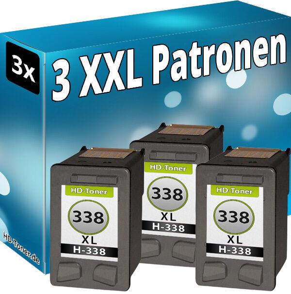 Image du produit Druckfuxx 3x TINTE PATRONEN für HP 338 XL DeskJet 460 5740 6520 6540 6543 6830 6