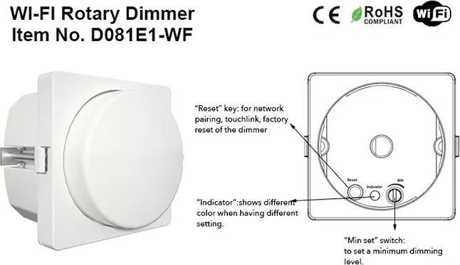 Produktbild Light Solutions WiFi Rotating Dimmer for LK - 250W