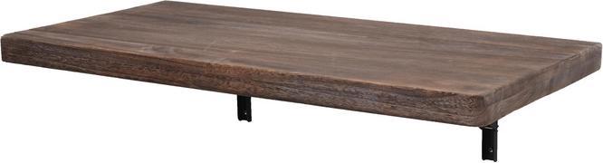 Produktbild Swisshandel24 Wandtisch HWC-H48, Wandklapptisch Wandregal Tisch, klappbar Massiv-Holz 120x60cm shabby braun