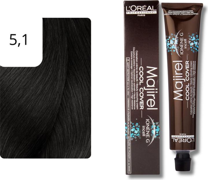 Produktbild L'Oréal Professionnel Majirel Cool Cover (5,1 Hellbraun Asch)