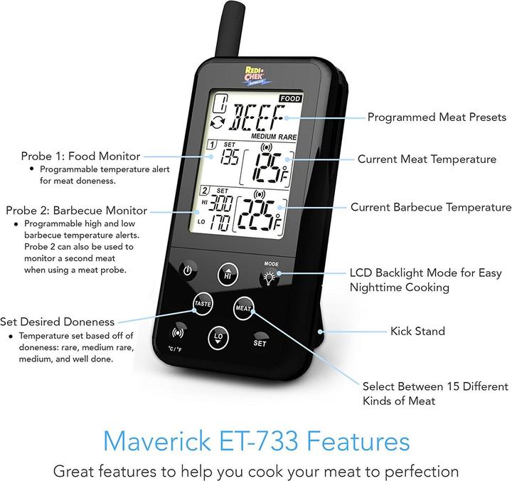 Actual product image Maverick BBQ Et-733