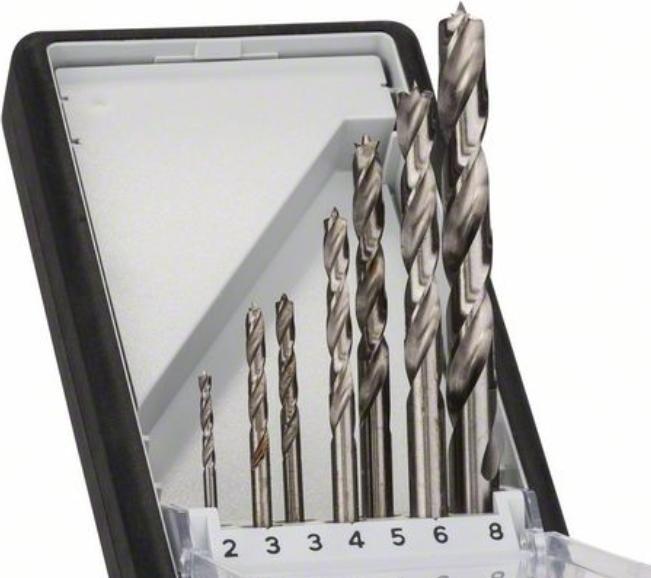 Productafbeelding Bosch Professional Zubehör Houtdraaiboor (6 mm, 3 mm, 5 mm, 8 mm, 2 mm, 4 mm)