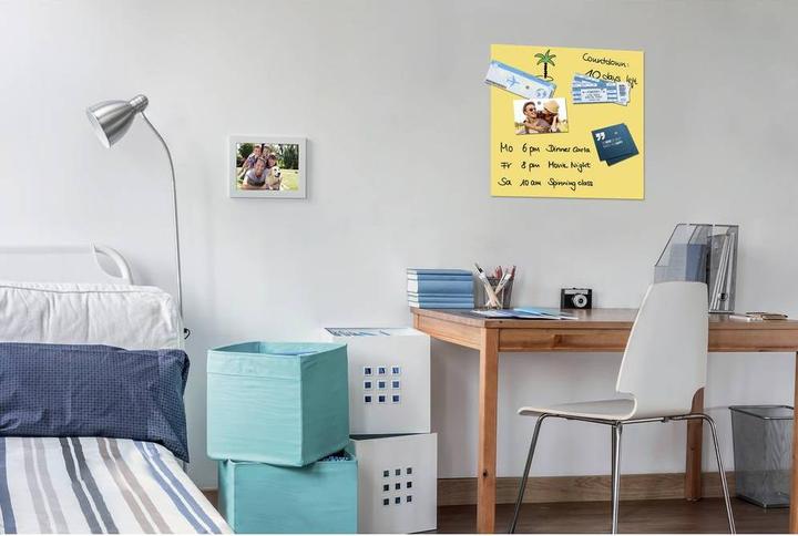 Actual product image BE! Board Glass Magnet Board Yellow (W x H) 45 cm x 45 cm B1108 (Magnet board, 45 x 45 cm)