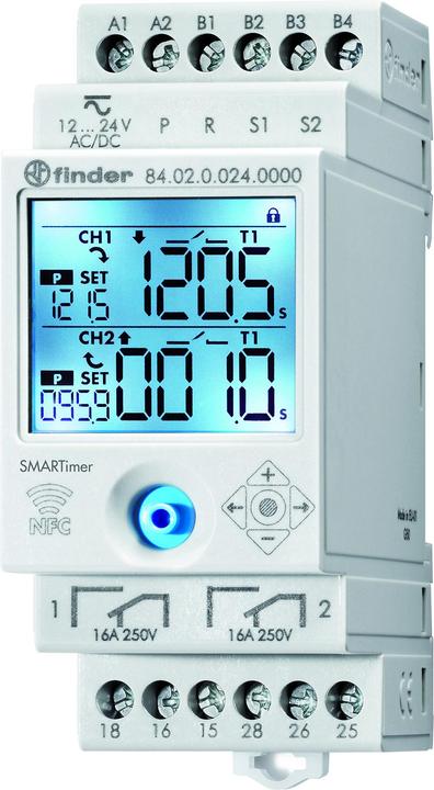 Produktbild Finder Multifunktions-Zeitrelais 12-24V AC/DC, 16A 84.02.0.024.0000