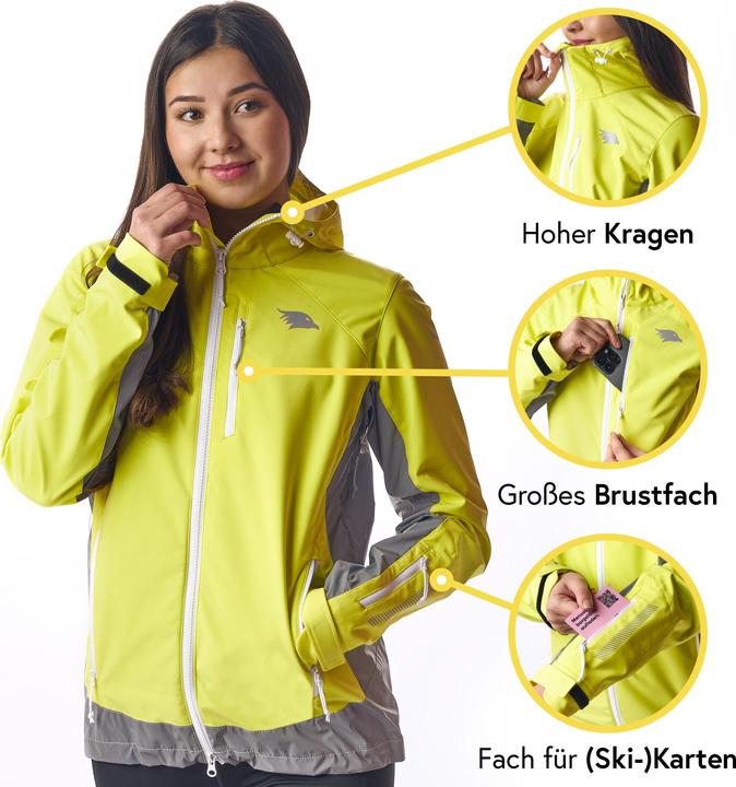 Actual product image Valkental Functional & reflective softshell jacket for outdoor activities - ladies (S)