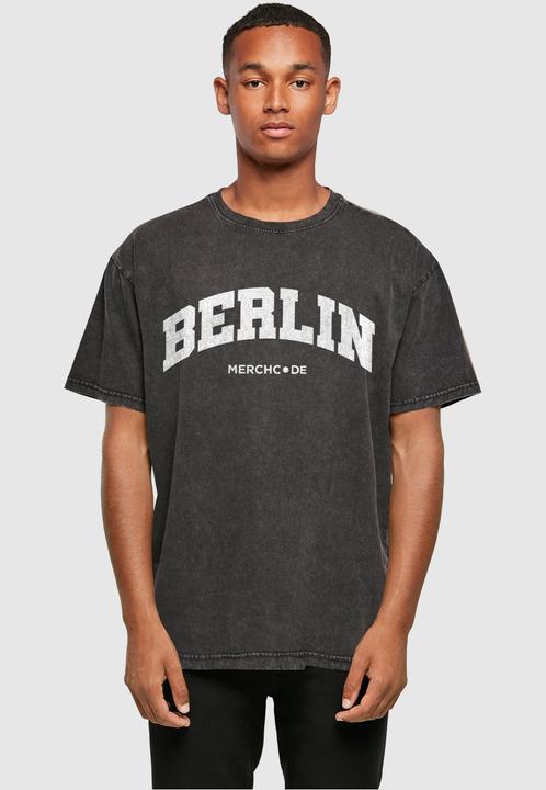 Actual product image Merchcode Berlin Wording - Acid Washed Oversize Tee - 117867 (M)