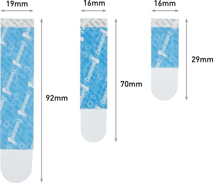 Actual product image Command strips (0.23 kg)