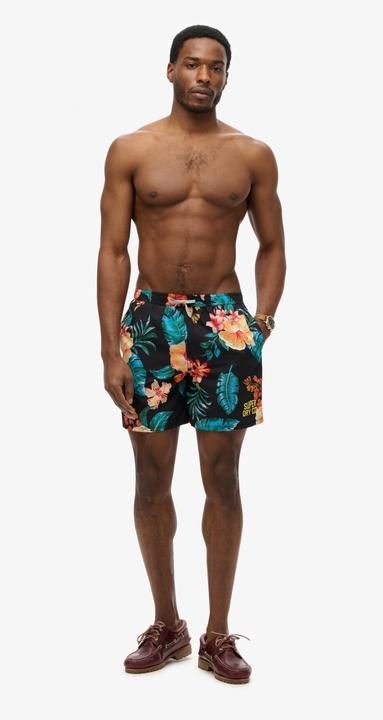 Produktbild Superdry 43cm lange Badeshorts mit Hawaii-Print (M)