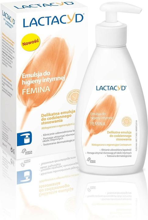 Lactacyd Femina Emulsion für die Intimpflege - Pumpe 200ml (200 ml, Intimwaschlotion)