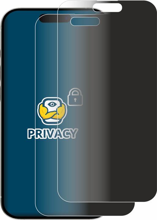Actual product image BROTECT Anti-spy privacy film Blue light protection film (2 Piece, Apple iPhone 15 Pro Max)