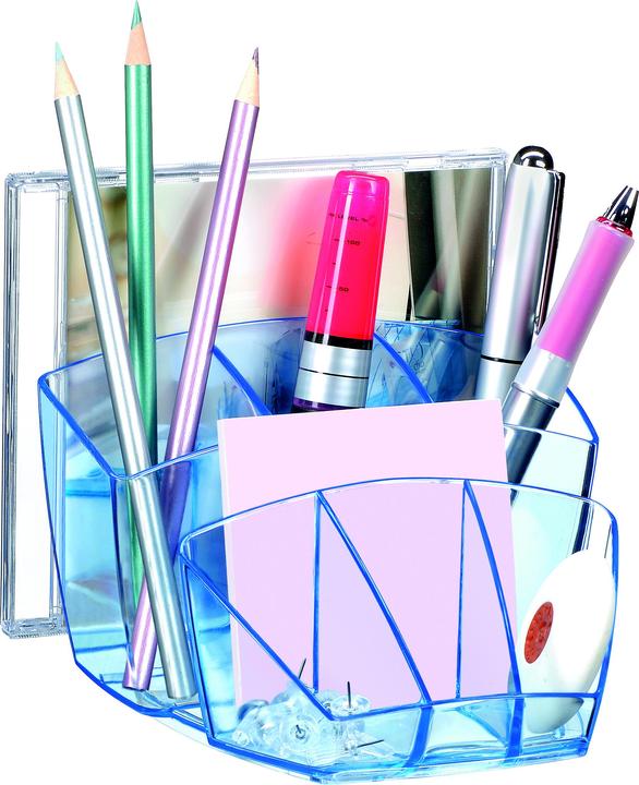 Produktbild Cep Stiftehalter Ice Blue blau-transparent Polystyrol 6 Fächer 14,3 x 15,8 x 9,3 cm