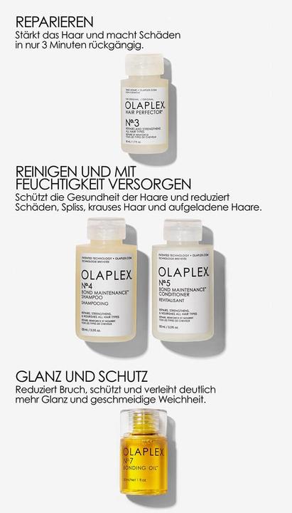 Nutritional values and ingredients Olaplex - In Good Repair Holiday Kit - 280ml (280 ml, Liquid shampoo)