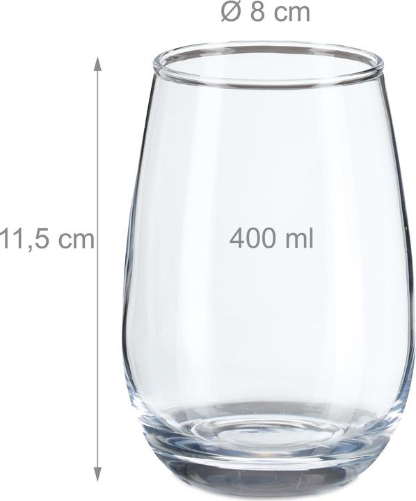 Productafbeelding Relaxdays Drinkglazen (0.40 l, 6 x)