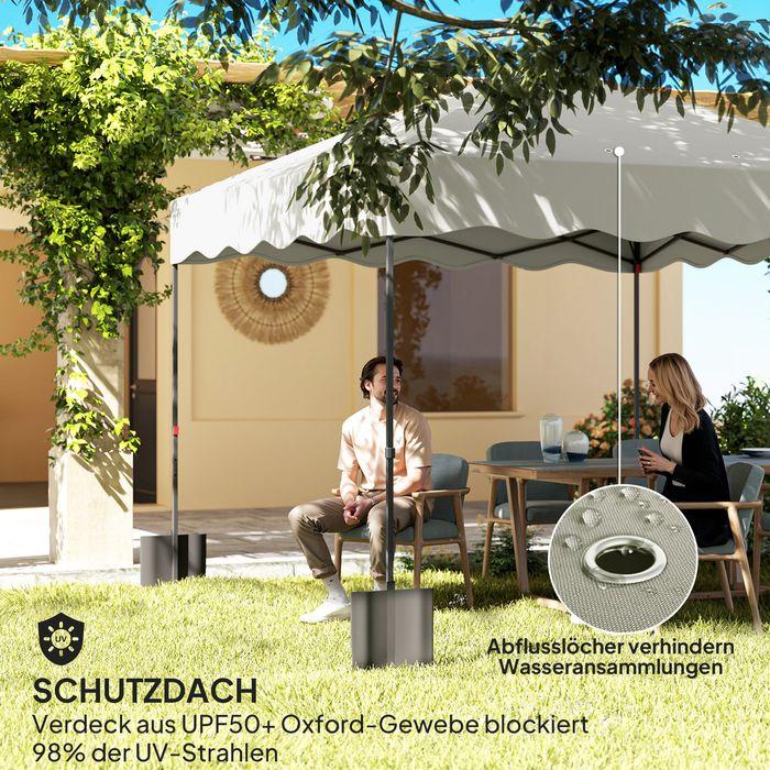 Actual product image Swisshandel24 Faltpavillon ca.3x3m, wasserabweisend Stabil Winterfest, Cremeweiss (297 cm, 297 cm)