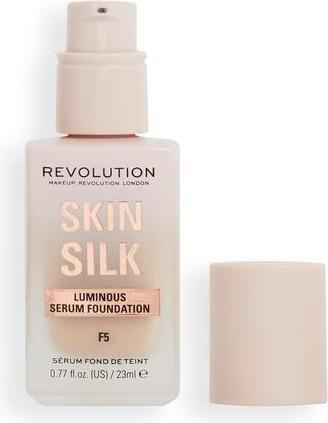 Actual product image Makeup Revolution Skin Silk Serum Foundation Light to Medium Coverage with Hyaluronic Acid 23ml F5 (F5)