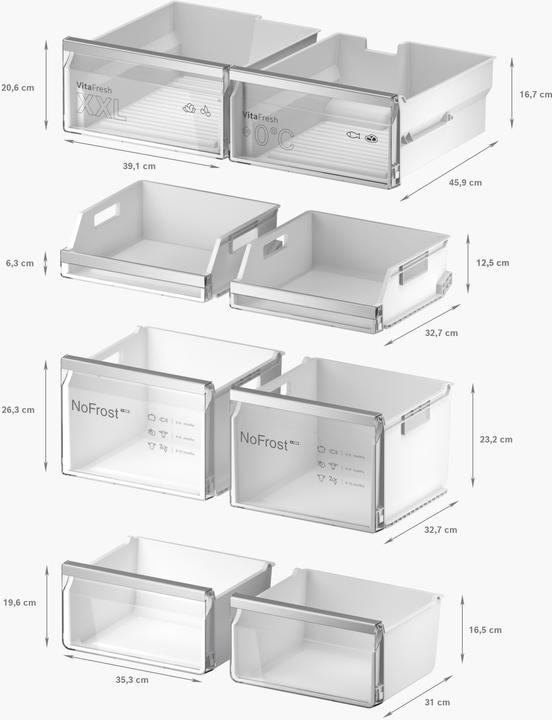 Produktbild Bosch Hausgeräte BOSC Multi Door Kühl-Gefrier-Kombi (574 l)