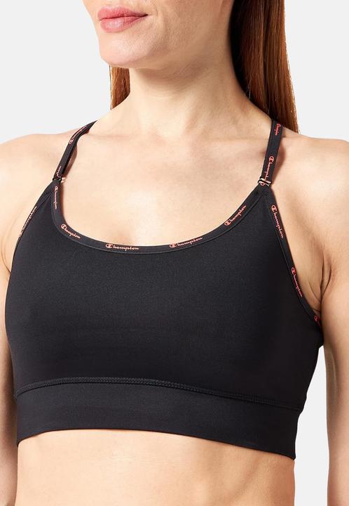 Champion BH Elastischer Sport-BH mit verstellbaren Träger, Racerback und Logoprint (XS)