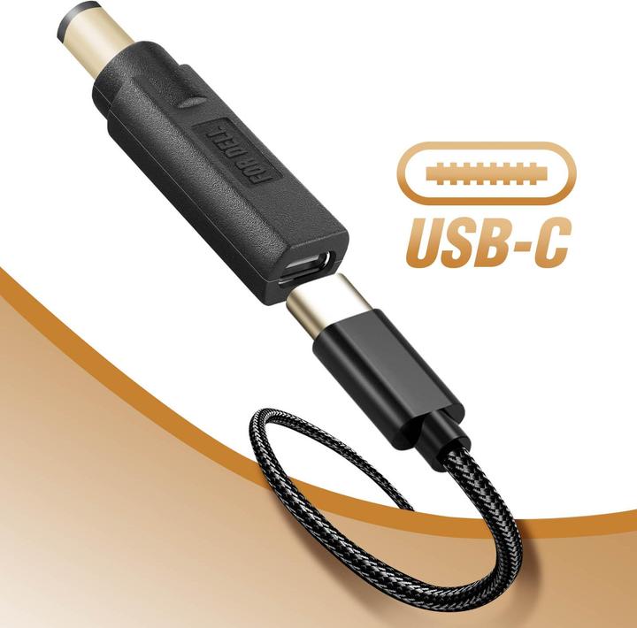 Image du produit Avizar ADA-C005, adaptateur USB-C / 7.4 x 5.0mm Dell (Propriétaire, USB Type C)