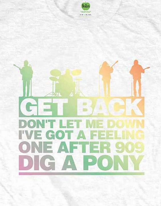 Actual product image Unisex Adult Get Back Gradient Cotton T-Shirt (M)