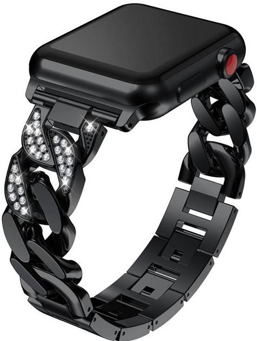 Actual product image PhoneLook Bracelet Stainless Steel Diamond Loop with Luxurious Diamonds and Large Loops 42 mm / 44 mm (44 mm, Aluminium)