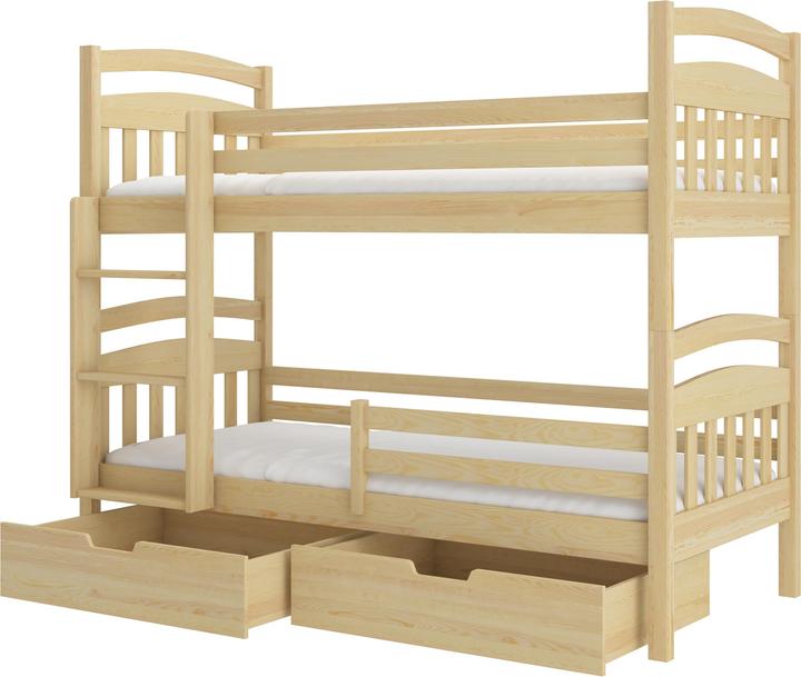 Produktbild ADRK Furniture Doppelstockbett mit ADA 200x90 Matratzen (200 x 90 cm)
